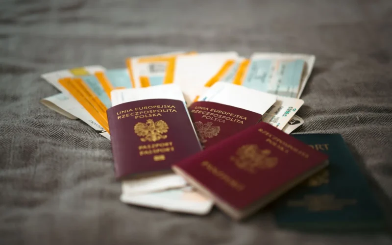 Open passport showing multiple visa stamps from different countries